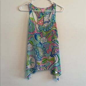 Lilly Pulitzer Pastel Paisley Tank Top in Pink, Blue & Green